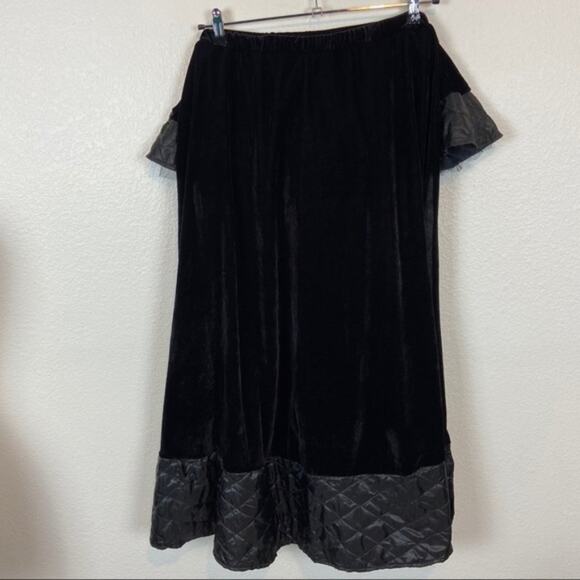 Tutu Skirt w/ Train Moulin Rouge Vampire Goth sz L Velvet Dress Up Micro Mini - Picture 4 of 10